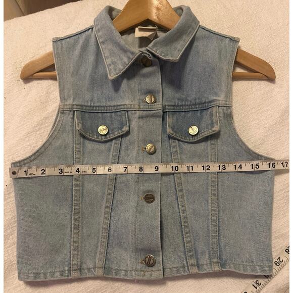 Vintage New Legends denim Jean vest SzM in excellent condition - Picture 7 of 8